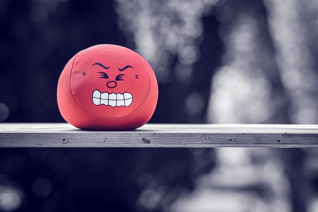 Stress ball on monochrome background