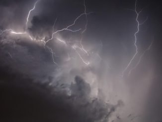 Storm clouds with lightning